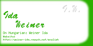 ida weiner business card
